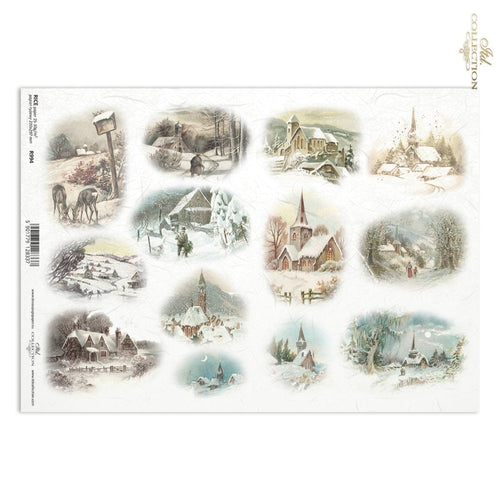 Vintage Winter Days Minis Rice Paper by ITD Collection
