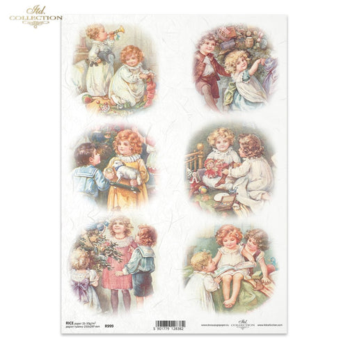 Christmas Morning Darlings Rice Paper by ITD Collection