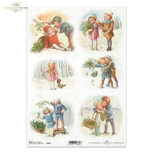 Mistletoe Darlings Rice Paper by ITD Collection