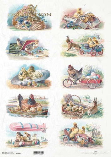 Vintage Easter Scenes Rice Paper by ITD Collection