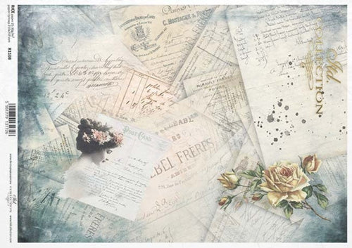 Belle Rose Documents Rice Paper by ITD Collection, R1108, A4