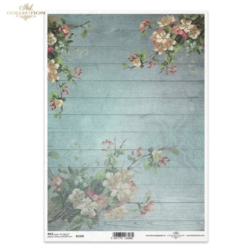 Shabby Moss Roses Rice Paper by ITD Collection