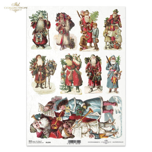 Victorian Father Christmas Rice Paper by ITD Collection