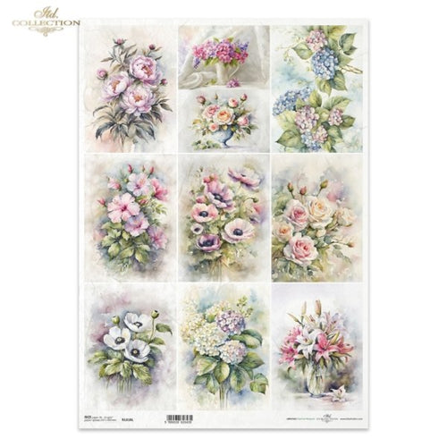 Spring Florals 9 Pack Rice Paper by ITD Collection