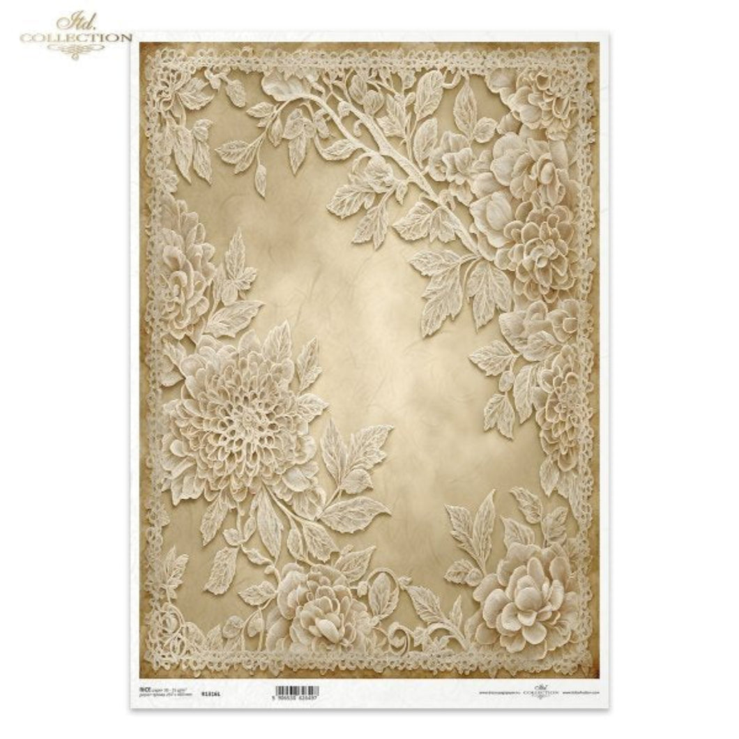Flowers and Lace Frame