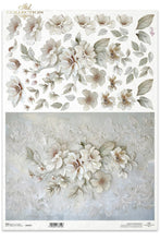 Load image into Gallery viewer, Divine Cream and Sage Lace Florals Rice Paper by ITD Collection