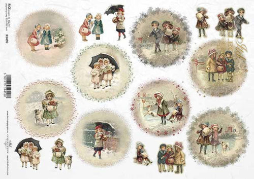 Victorian Holiday Ornaments Rice Paper by ITD Collection
