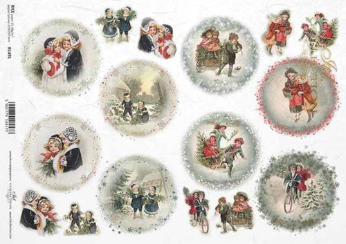 Victorian Holiday Ornaments II Rice Paper by ITD Collection