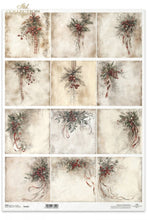Load image into Gallery viewer, Winter&#39;s Tale Holly and Ribbons Minis Rice Paper by ITD Collection