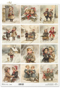Winter's Tale Christmas Darlings Rice Paper by ITD Collection