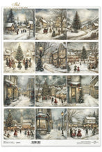 Load image into Gallery viewer, Winter&#39;s Tale Village Christmas Rice Paper by ITD Collection