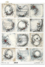Load image into Gallery viewer, Winter&#39;s Tale Holly Birds and Angel Minis Rice Paper by ITD Collection