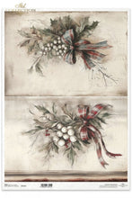 Load image into Gallery viewer, Winter&#39;s Tale Plaid Bows and Holly Rice Paper by ITD Collection