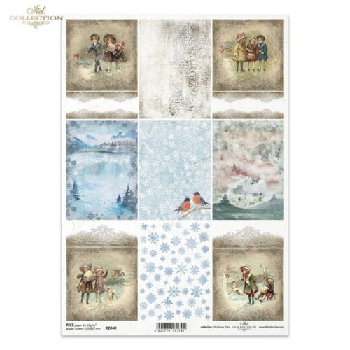 Snowy Winter Minis Rice Paper by ITD Collection