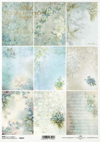 Forget Me Not Minis Rice Paper by ITD Collection, R2052, A4