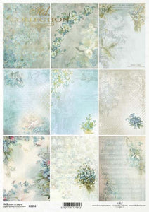 Forget Me Not Minis Rice Paper by ITD Collection, R2052, A4