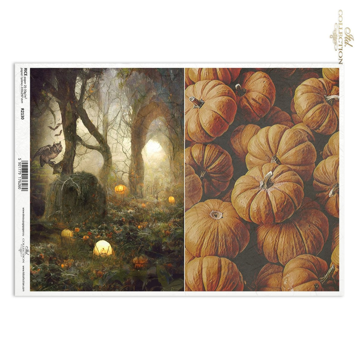 Owl's Pumpkin Forest Rice Paper by ITD Collection – My Victorian Heart