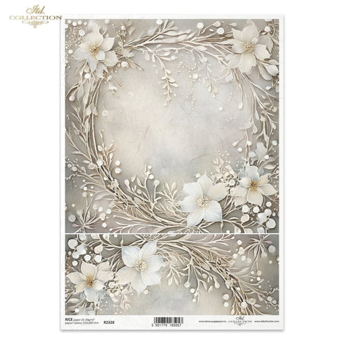 Winter Bouquet Pearl Petals Rice Paper by ITD Collection