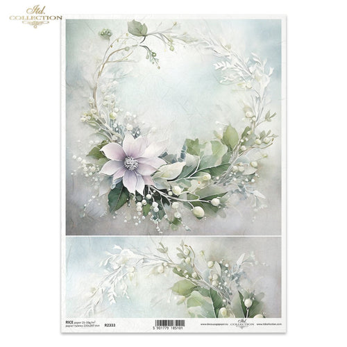 Winter Bouquet Winter's Kiss Rice Paper by ITD Collection
