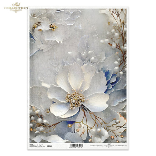 Winter Bouquet Winter's Blossoms Rice Paper by ITD Collection