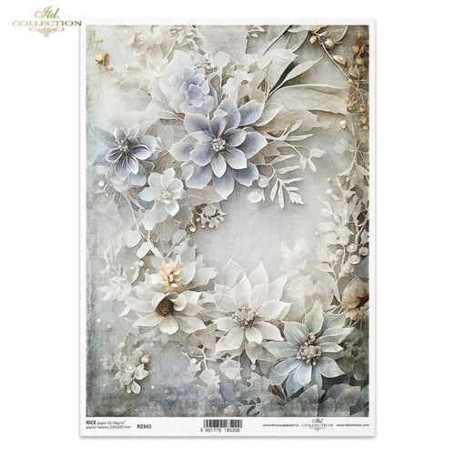 Winter Bouquet Winter's Kiss II Rice Paper by ITD Collection