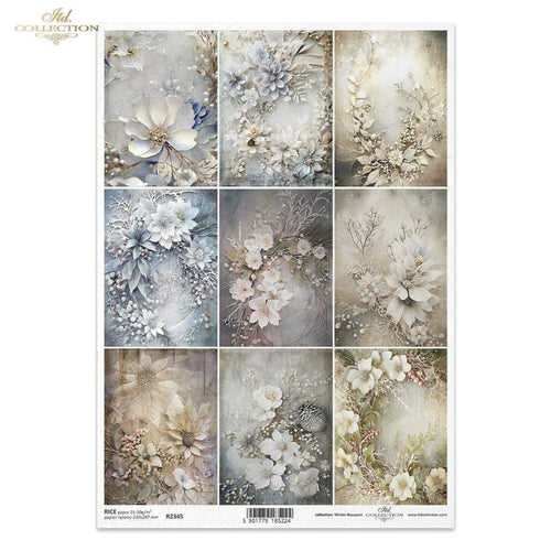 Winter Bouquet Winter's Kiss Minis Rice Paper by ITD Collection