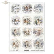 Load image into Gallery viewer, Snow Angels and Churches Minis Rice Paper by ITD Collection