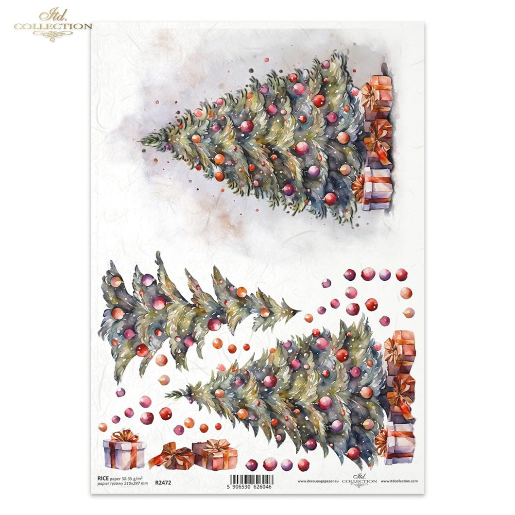 Christmas Tree 3D Effect Rice Paper by ITD Collection