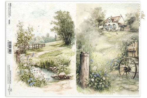 Cottage in the Country 2 Pack Rice Paper by ITD Collection