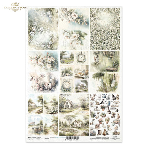 Cottage in the Country Minis Rice Paper by ITD Collection