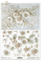 Load image into Gallery viewer, Divine Cream and Lace Florals Rice Paper by ITD Collection