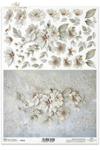 Load image into Gallery viewer, Divine Cream and Sage Lace Florals Rice Paper by ITD Collection
