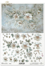 Load image into Gallery viewer, Divine Cream Blush Pearls and Lace Rice Paper by ITD Collection