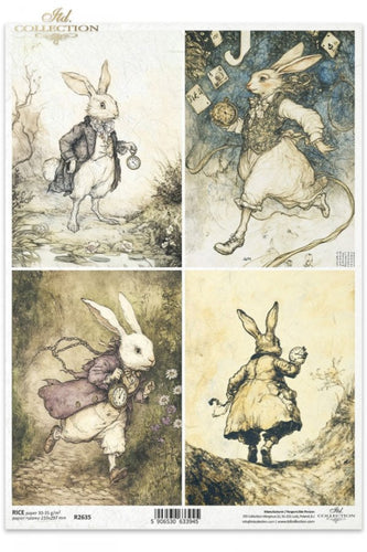 Alice's Magic White Rabbit Rice Paper by ITD Collection