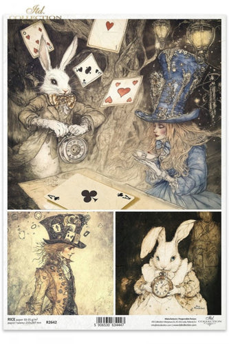 Alice's Magic Rabbit and Hatter Rice Paper by ITD Collection
