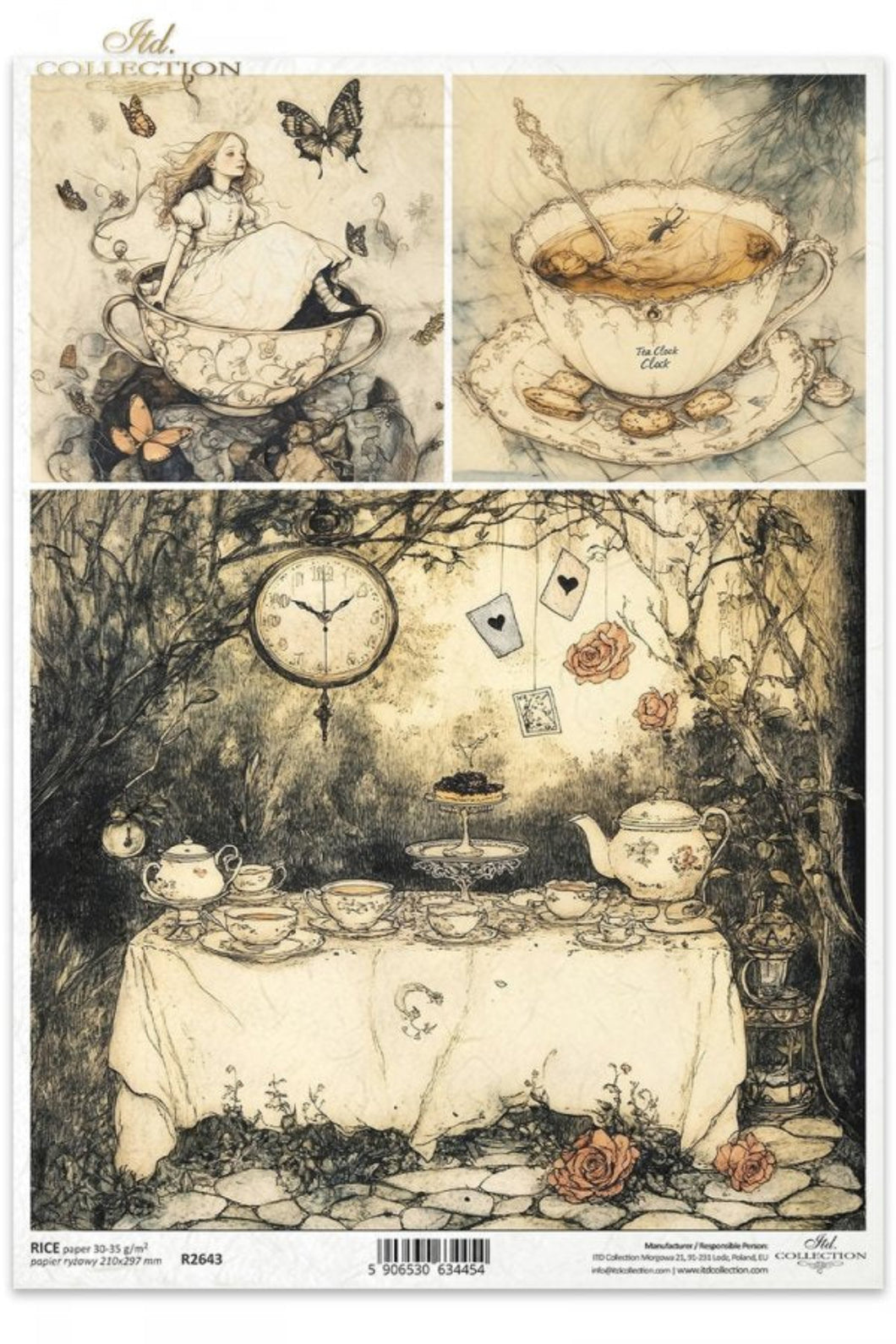 Alice's Magic Tea Time Rice Paper by ITD Collection