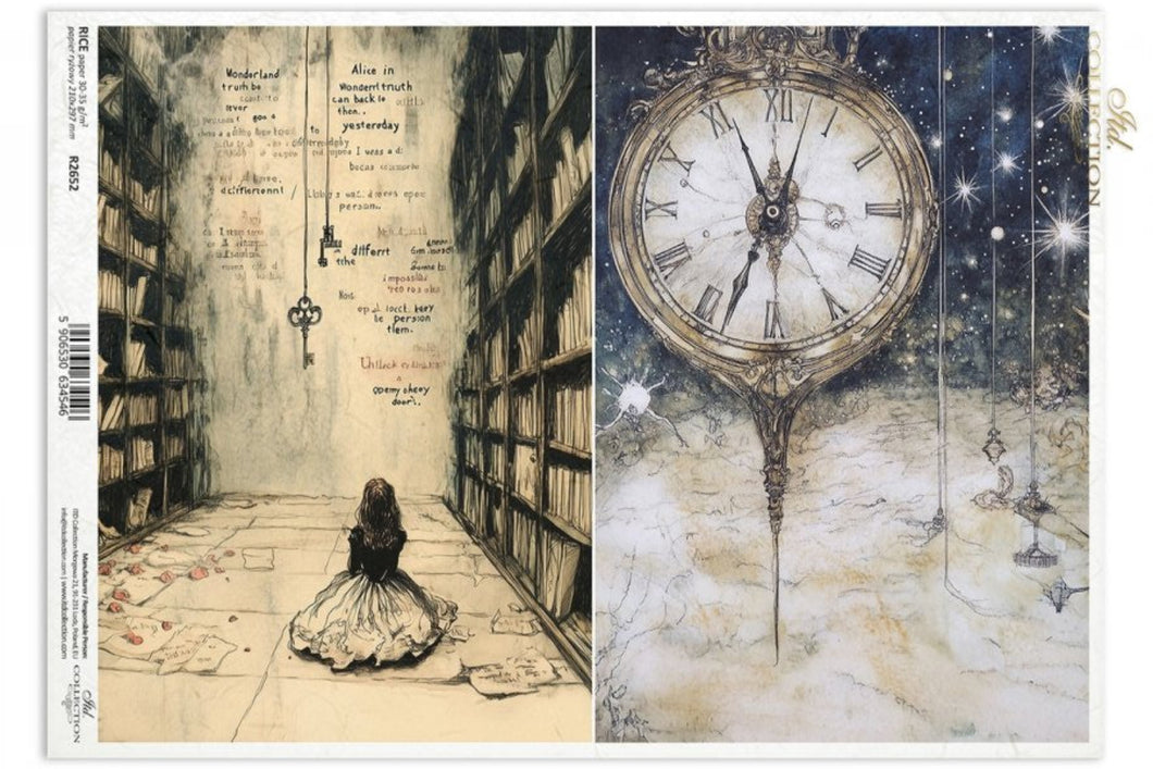 Alice's Magic Time in Wonderland Rice Paper by ITD Collection