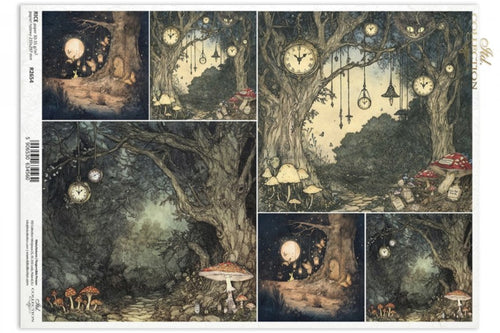 Alice's Magic Enchanted Forest Time Rice Paper by ITD Collection