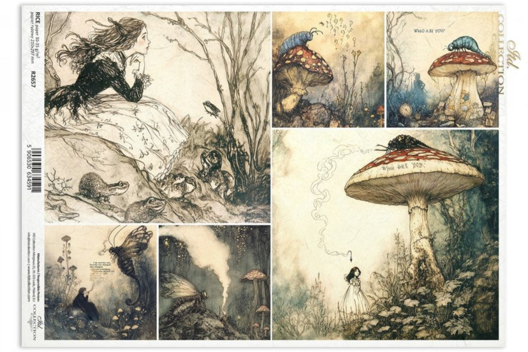 Alice's Magic Caterpillar Rice Paper by ITD Collection
