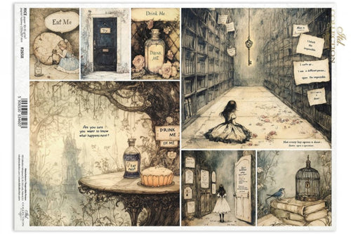 Alice's Magic Library and Elixirs Rice Paper by ITD Collection