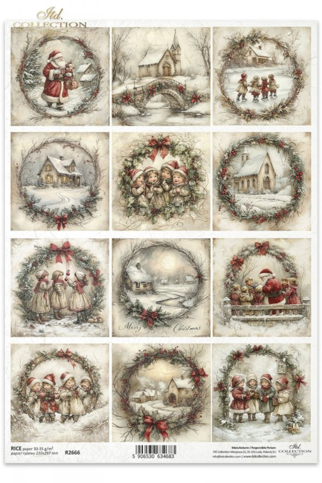 Winter's Tale Merry Christmas Minis Rice Paper by ITD Collection