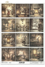 Load image into Gallery viewer, Winter&#39;s Tale Christmas Mouse Rice Paper by ITD Collection