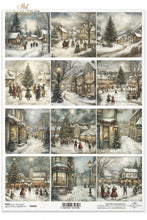 Load image into Gallery viewer, Winter&#39;s Tale Village Christmas Rice Paper by ITD Collection