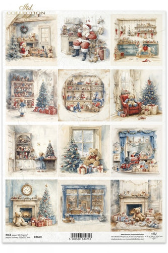 Winter's Tale Christmas Toys Rice Paper by ITD Collection
