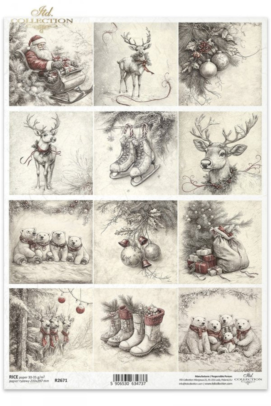 Winter's Tale Holiday Minis Rice Paper by ITD Collection