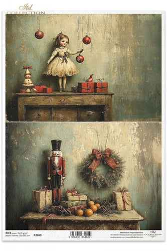 Winter's Tale Christmas Nutcracker Doll Rice Paper by ITD Collection