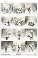 Load image into Gallery viewer, Winter&#39;s Tale Christmas Snow Darlings Rice Paper by ITD Collection
