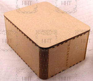 Round Edge MDF Box with Lid by Handcrafted Holiday Traditions, 6 pc 