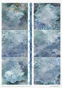Christmas In Blue Rice Paper Set by ITD Collection, RP025, Pack of 11 03