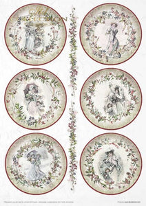 Victorian Christmas Rice Paper Set by ITD Collection, RP033, Pack of 11 01